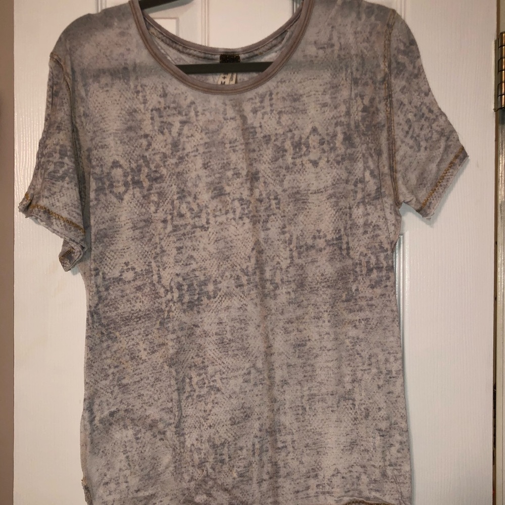 free people snake print tee